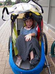Patia in her trailer